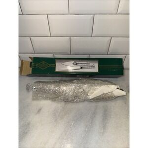 VTG Godinger Shannon Crystal Handle Silver Ply Cake Server Set Newinbox ES006